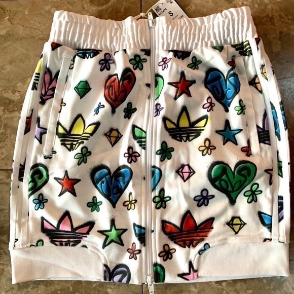 Jeremy Scott x Adidas Originals Monogram Skirt Sz S NWT - Picture 6 of 6